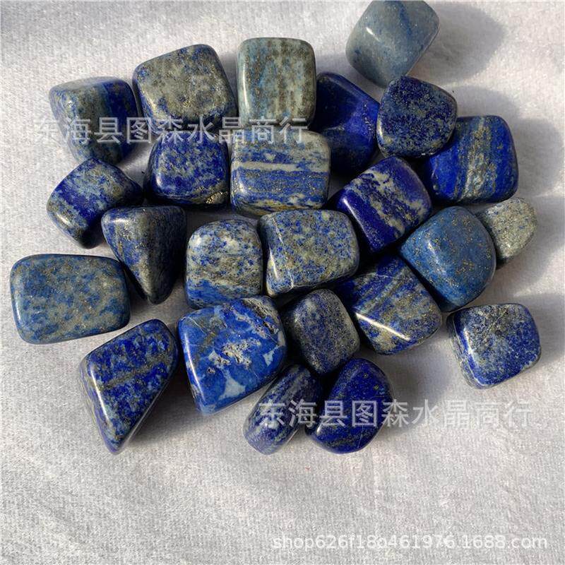 水晶青金石大颗粒方块不定形碎石阿富风景石金能量鱼缸花盆汗青
