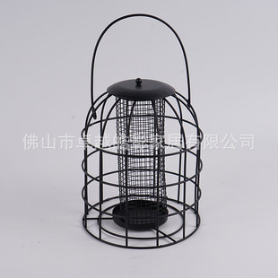 工厂直销大号铁笼喂鸟器黑色带网格管/pc管小鸟鸟器宠物喂喂食器
