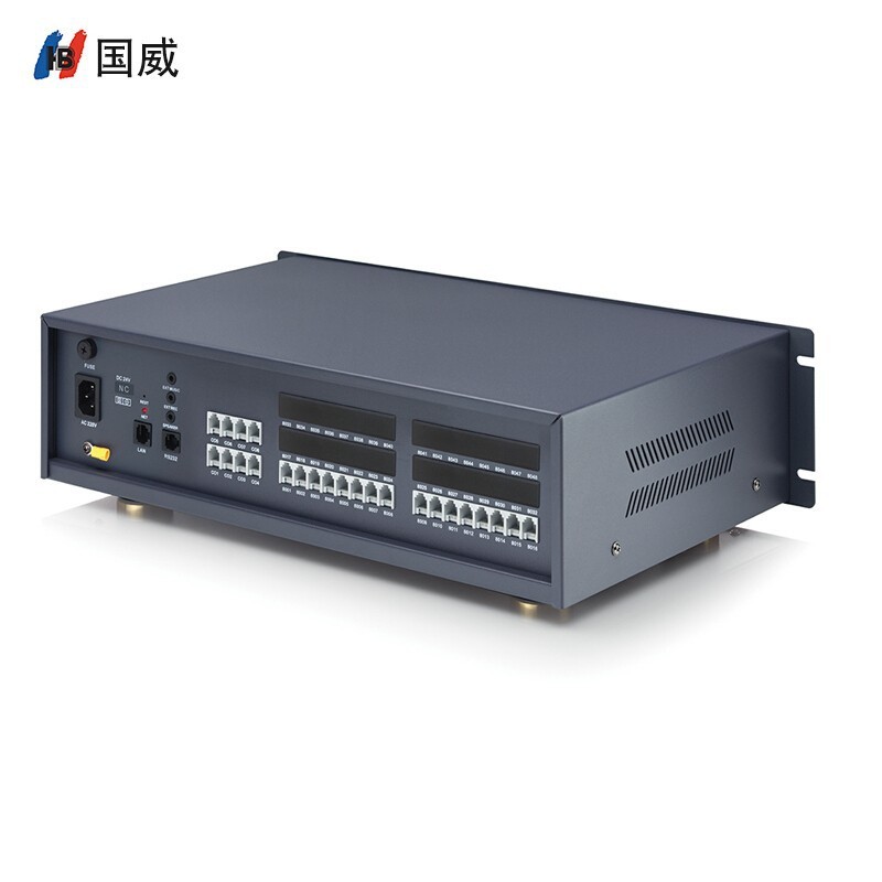 国威(HB)GW800程控电话交换机机架式4进16出可扩展8外线48分机