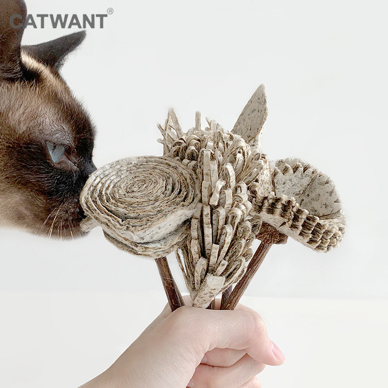 热销【10送2】猫咪旺农场纸花之韵系列木天蓼猫薄荷虫瘿果啃咬撸