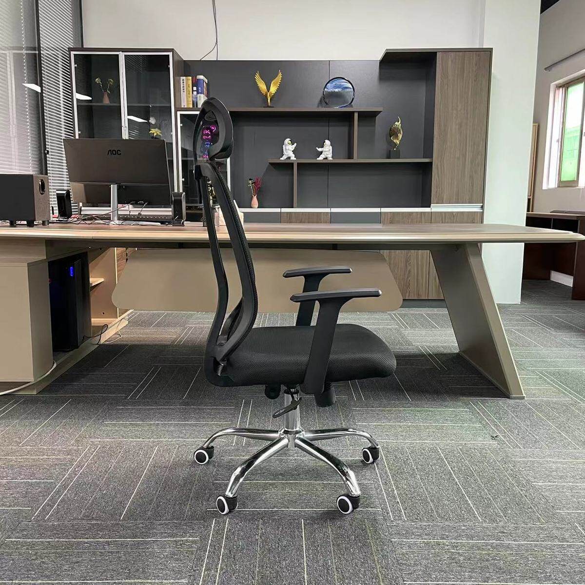 办公椅久坐舒服电脑椅家用黑色椅职员会议人体工学可躺座椅网靠背