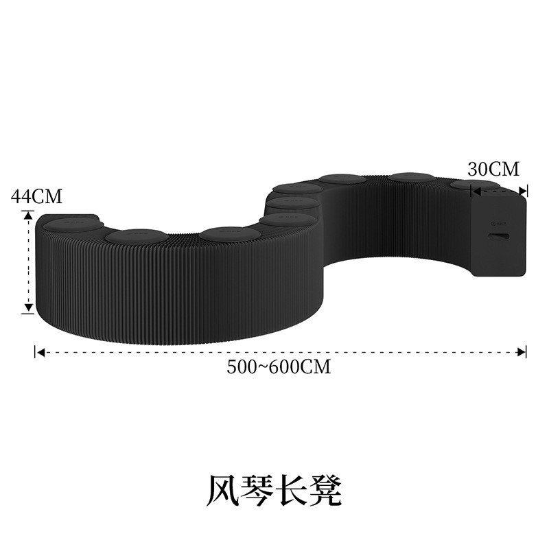 风琴长凳叠放纳可收家用商用风琴纸多人长条折叠凳多功能拉伸即用