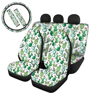 热销安全套装四季芙蓉通用座套波利尼西亚汽车车座垫和带波利爆品