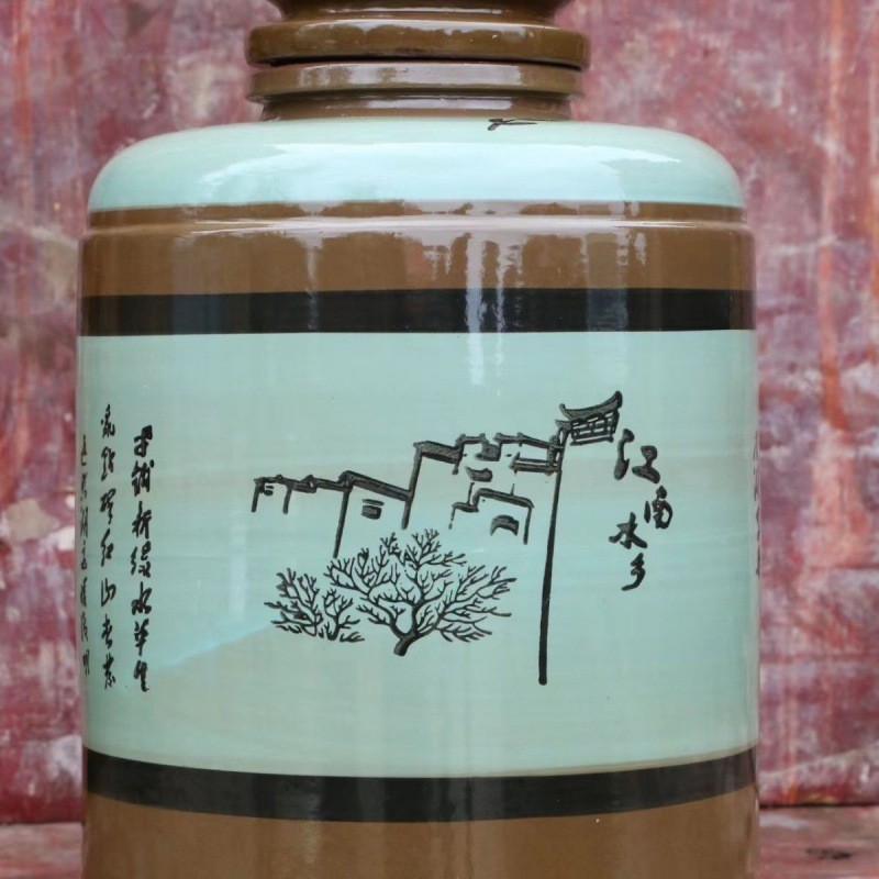 热销酒坛陶瓷新款藏无专用泡酒坛子大酒缸老式家用酒釉储酒罐厂家