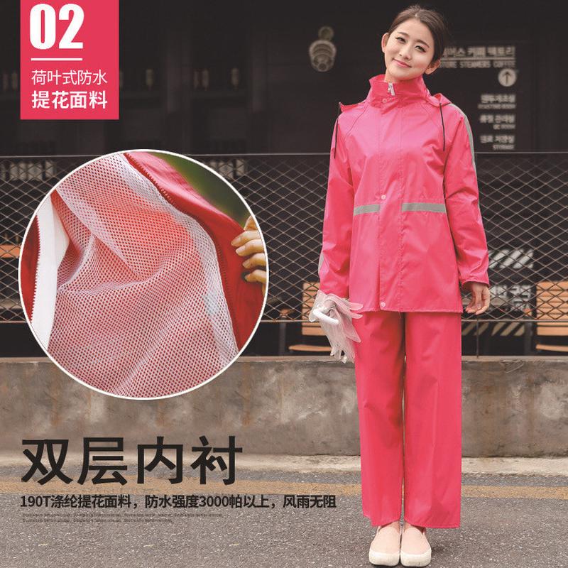 热销分体式雨衣雨裤双层套装，男女款成人轻便户外活动反光雨衣