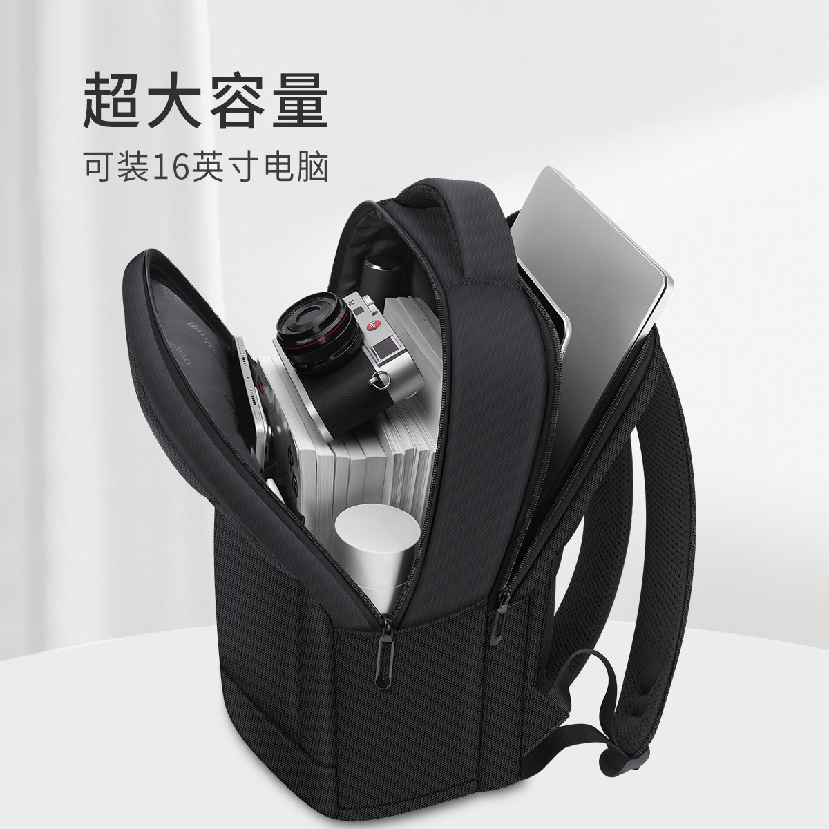 爆款双肩包男士商务电脑包旅行出差新款通勤休闲背包防水书包上班