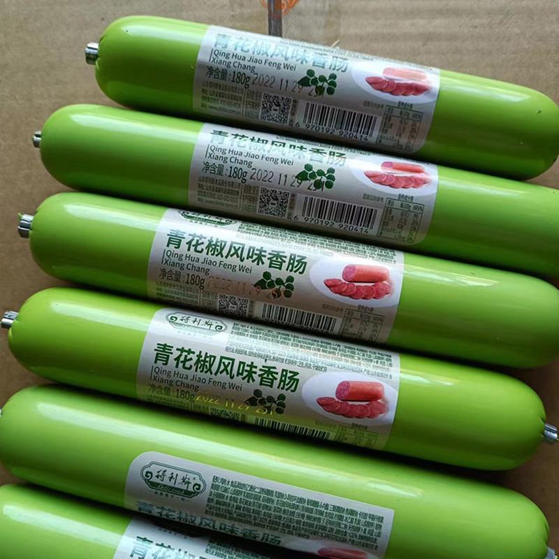 新货ll诸城原产地得利斯青花椒风味香肠开180g火腿肠鸡肉肠袋即食