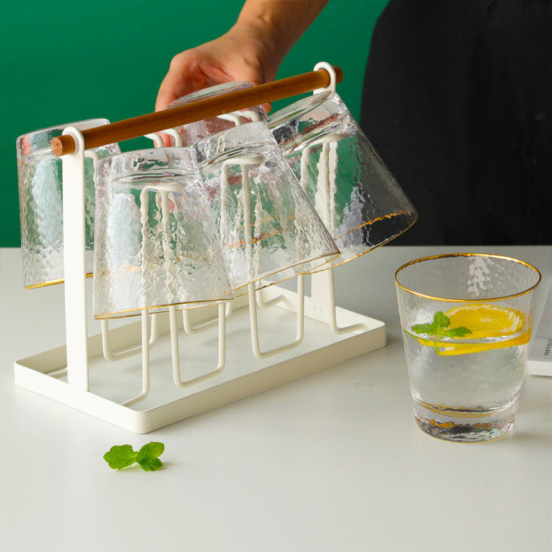 金边锤纹玻璃杯 风耐热客厅喝水杯子茶杯套装果汁杯啤酒杯,餐饮具,玻璃杯,淘宝优惠券,粉丝福利购,淘宝优惠卷