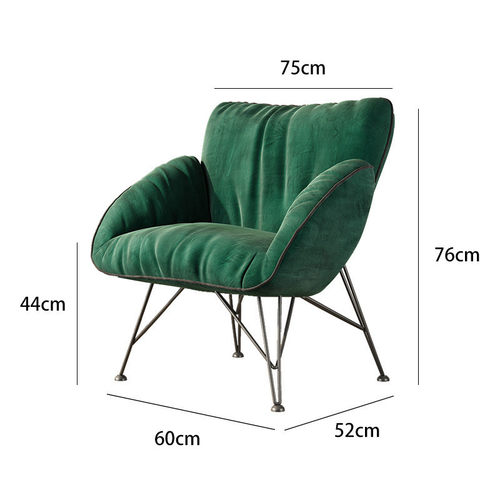 北欧单人沙发阳台休闲椅小户型客厅现代懒人沙发公寓民宿单椅简约