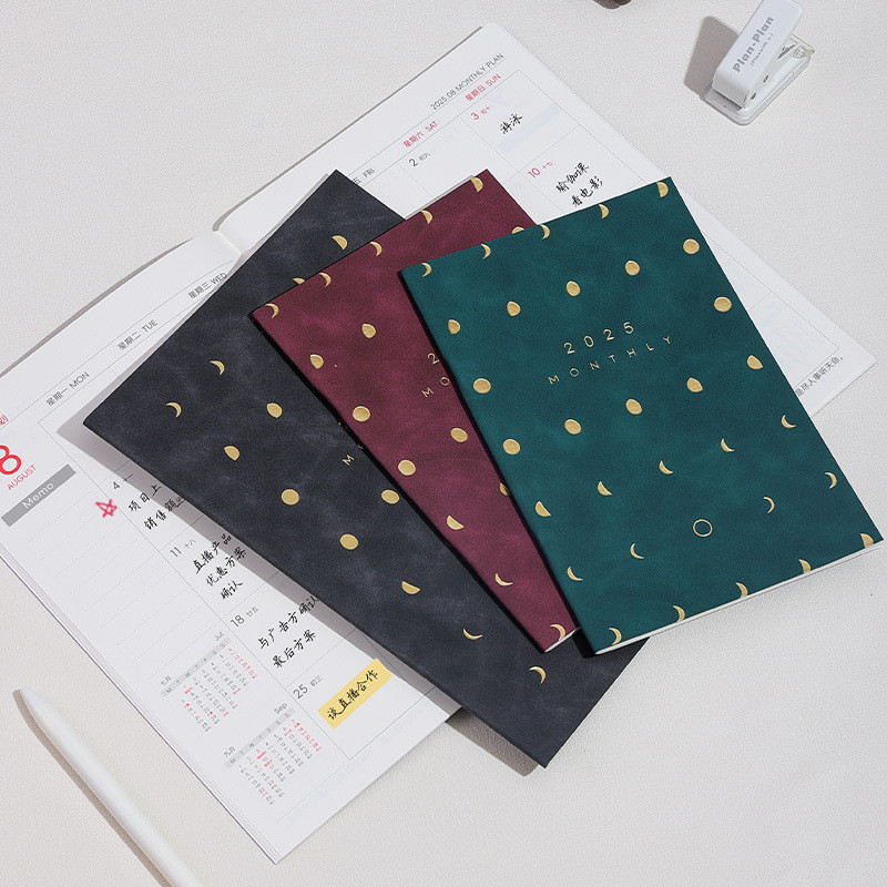 2025月相日程本5工作小秘书自律打卡计划本效率手册s风笔记本