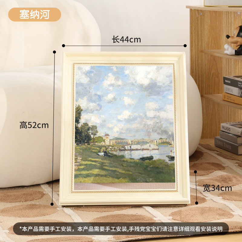 现货直发圣诞油画猫窝猫抓板一体猫窝相框diy创意节日氛围猫房子