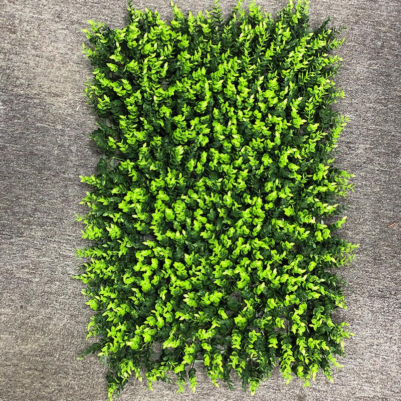 厂家批发防火阻燃草皮米兰塑料假草皮塑胶植物墙仿真尤加利叶草坪