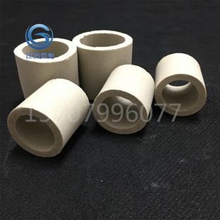 陶瓷拉西塔吸收塔干燥塔陶瓷填料耐温传质率高50mm脱硫环陶瓷环