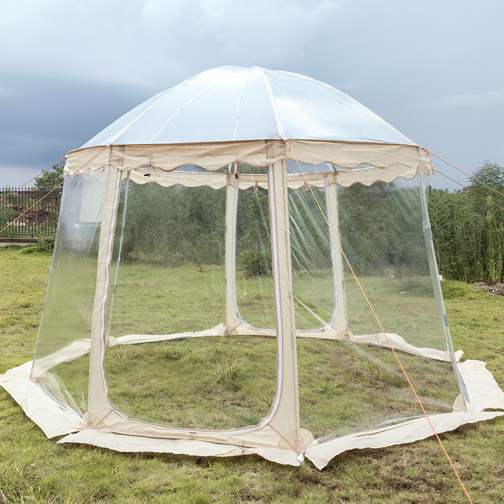 户外露天冰屋庭院阳光房蒙古包露营帐篷免款快开星空房透明搭速开