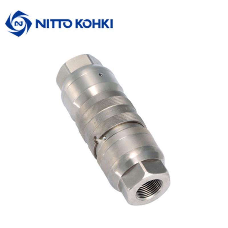 日东工器NITTO平面快速接头FF-3S连接配管无空气式双向型锁扣高压