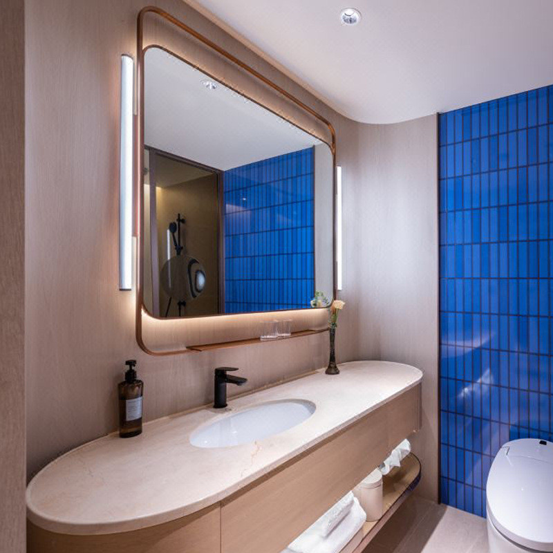 桔子水晶2.0酒店发光镜子民宿卫生间铝合金浴室镜挂墙边框智能镜