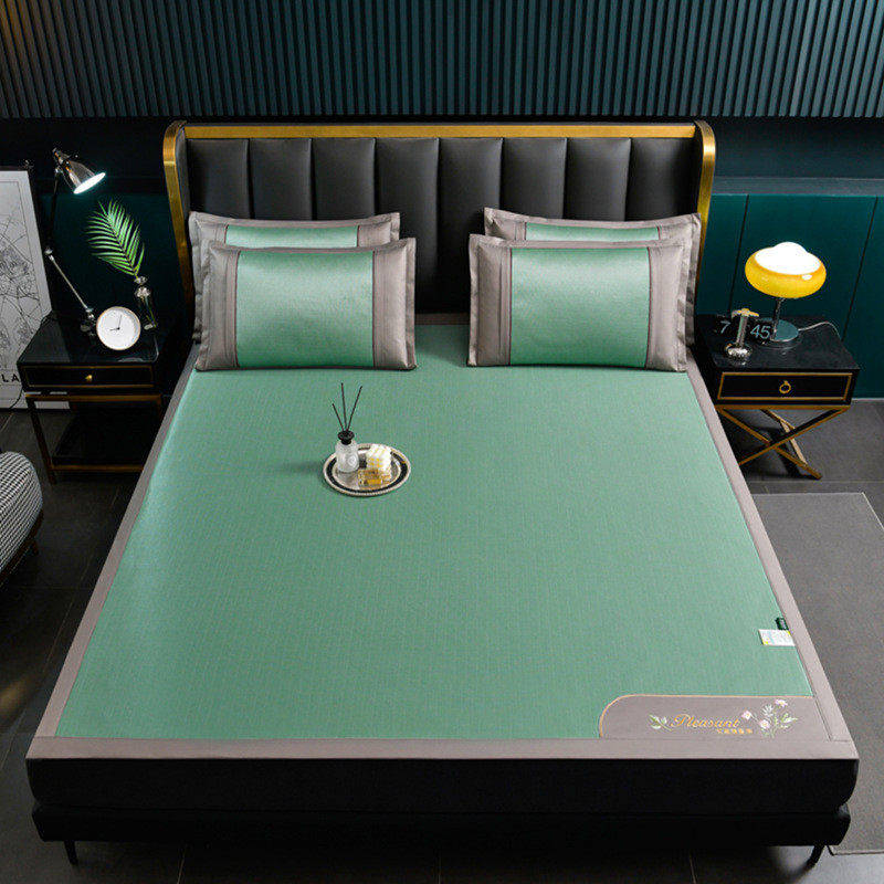 2024双人冰丝席凉席空调三件套直播竹席代发学生宿舍单人新款