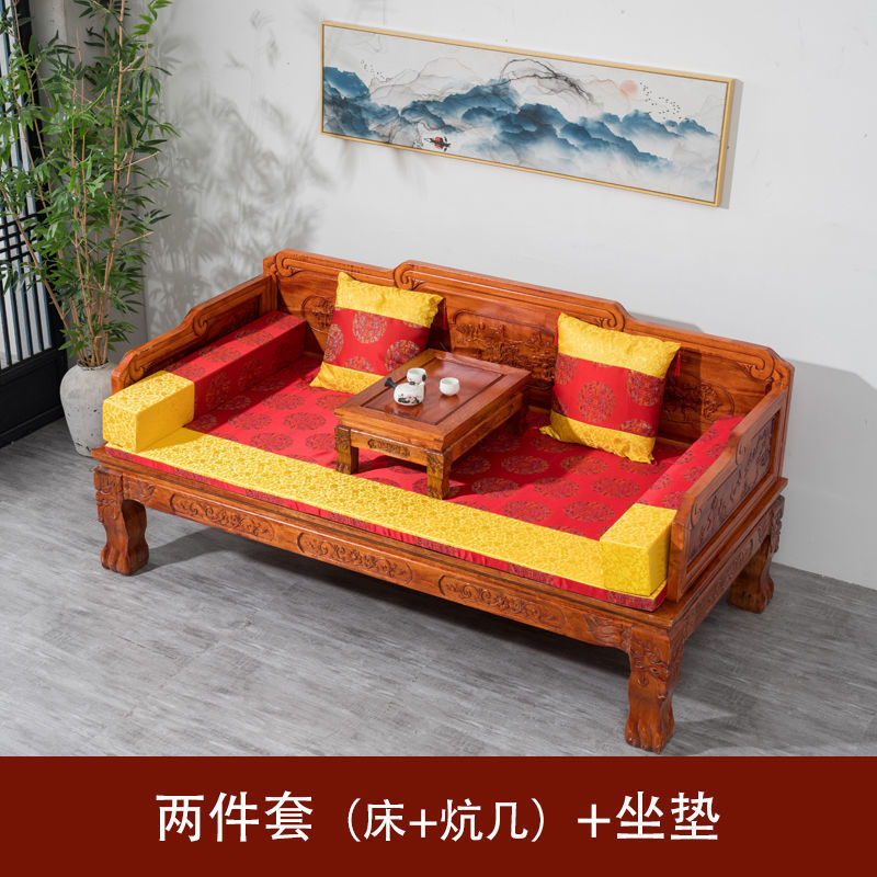 罗汉床实木中式榆木酒店茶楼民宿古典家具禅意床沙发床两用小户型