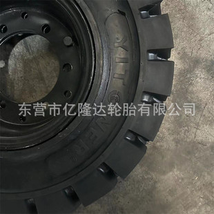 10叉车轮胎 YITOWER带安装 带轮毂28 15配套扒渣机实心轮胎6.50