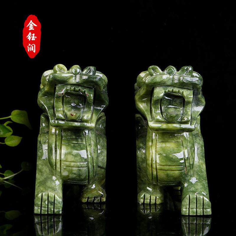 饰玉貔貅摆件客厅办公室摆件手工雕刻玉器工艺品貔貅厂家批摆岫发