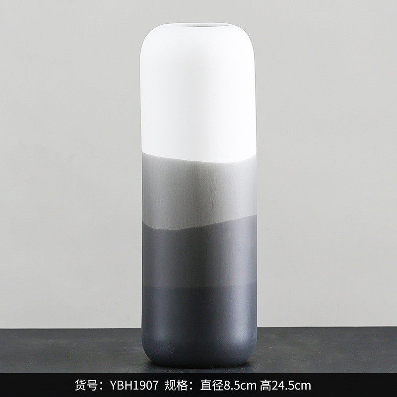 色西家居现代莫兰迪博家居陶瓷小花盆客厅书房多肉花盆瓷器花瓶