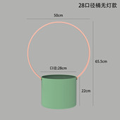 28口径新中式 带灯蝴蝶兰花盆冬青银柳年宵花插花新年福桶金属铁艺