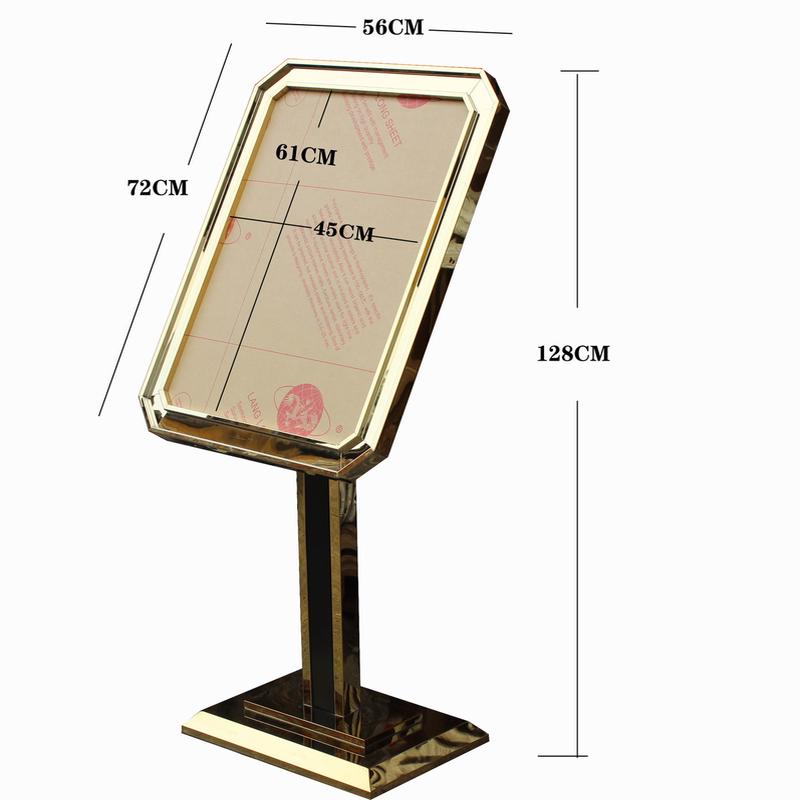 工厂直销迎宾欧式指示牌不锈钢牌水牌立式宣传指引广告展示架