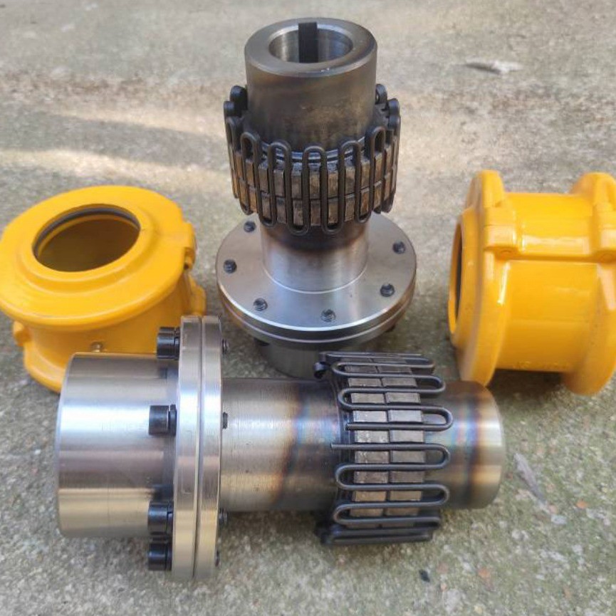 热销js靠背轮蛇簧联轴器罩壳蛇对轮大扭矩弹性弹簧联轴器型簧联轴