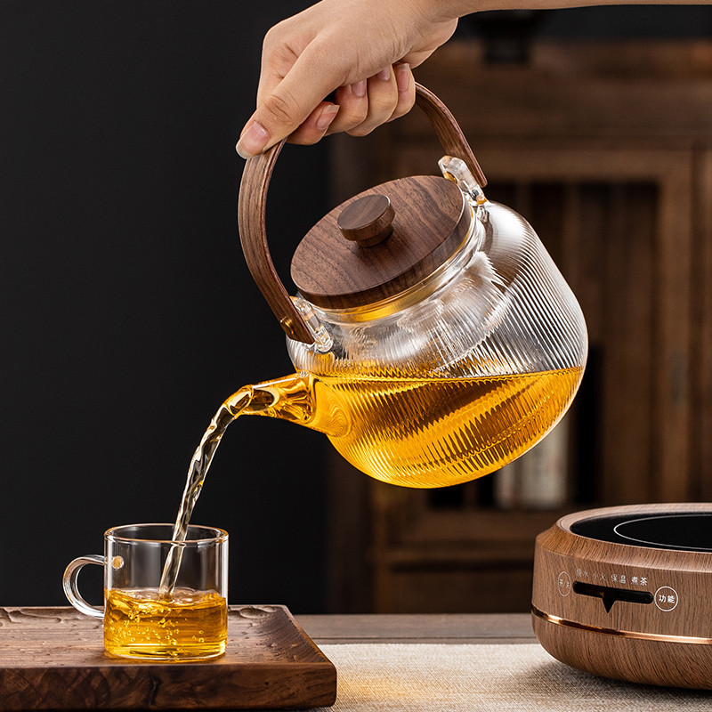 兴梵玻璃煮茶壶喷淋式大容量蒸煮两用煮茶器煮茶炉电陶炉烧水套装