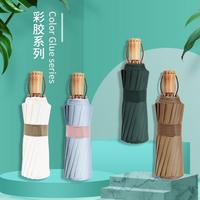 三折彩膠傘折疊創(chuàng)意晴雨傘遮陽傘太陽傘制LOGO雨傘