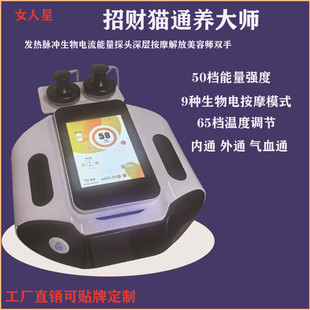 招财猫养生仪器万通经络身体调理DDS生物微电理疗三通大师按摩仪