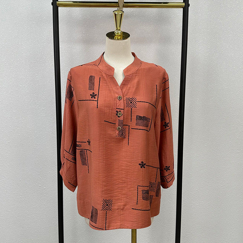 女士衬衫夏装2024新款时尚百搭亚麻宽松遮肉中年妈妈小衫,女装/女士精品,中老年女装,淘宝优惠券,粉丝福利购,淘宝优惠卷