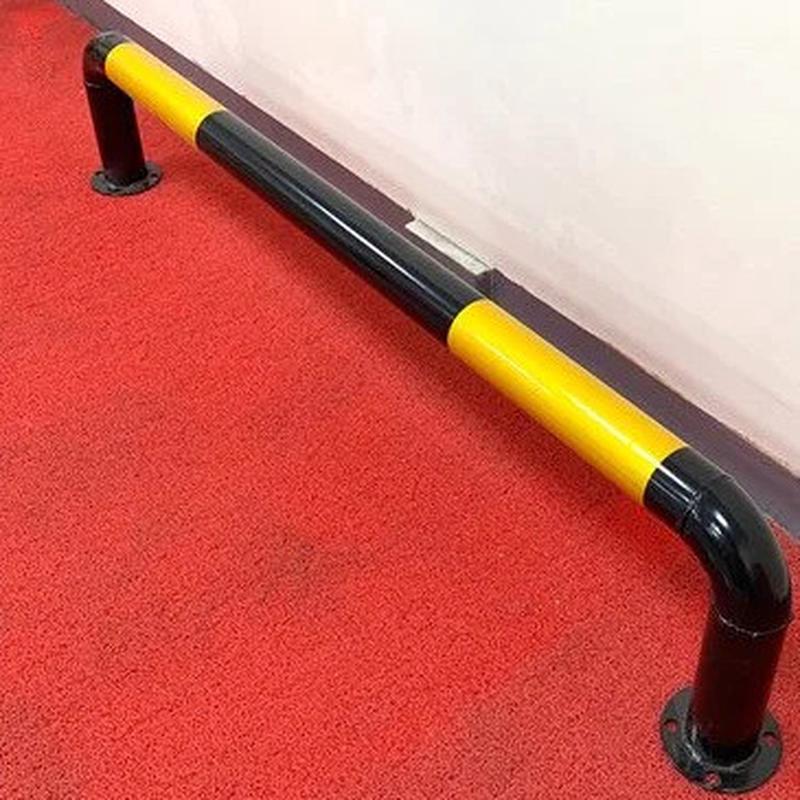 U型钢管挡车器黑黄色停车阻挡器汽车倒车地桩实厚2.0mm防腐防锈栏