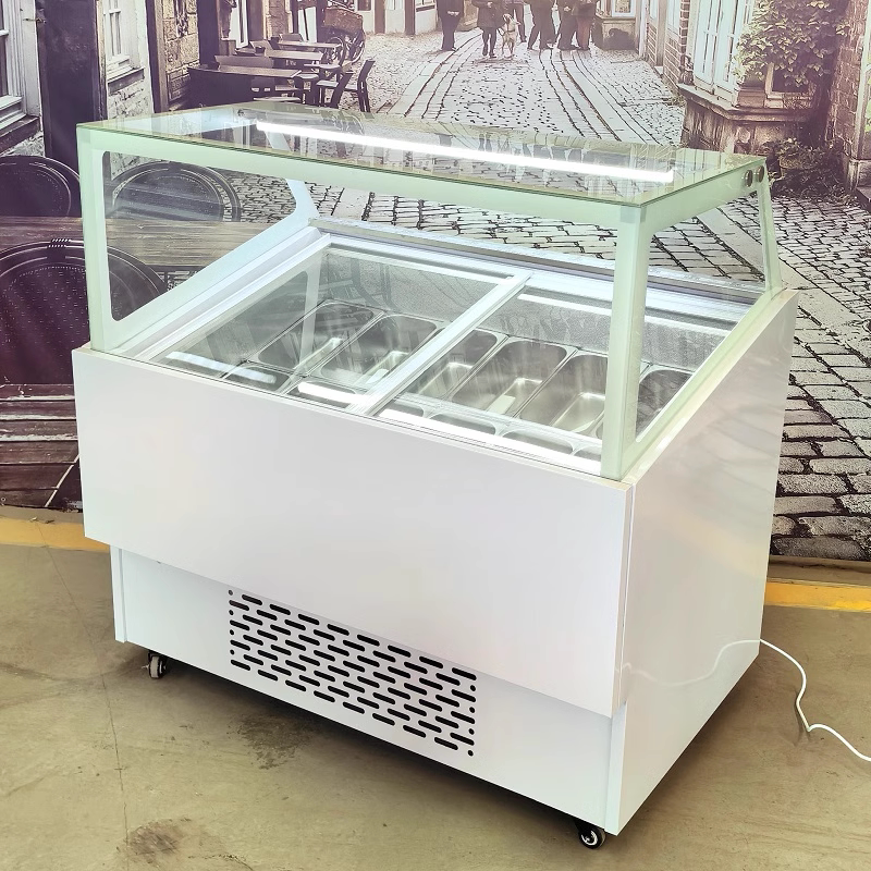 硬冰淇淋展示柜商用冷冻冷藏冰激淋手工冰棒桶装盆装透明玻璃包邮