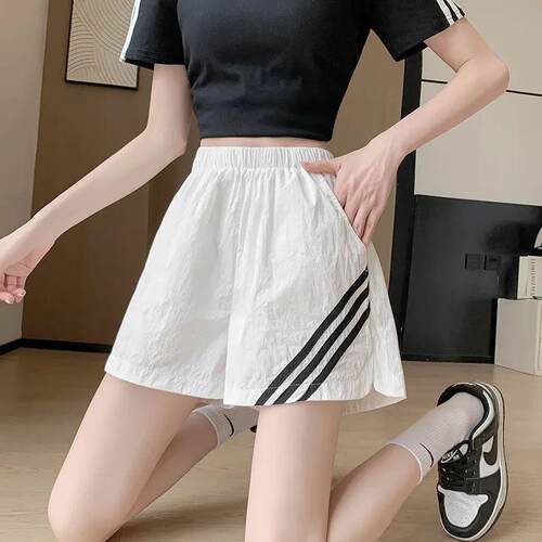 美式三条杠运动短裤女夏季薄款