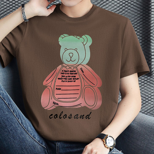 100%纯棉短袖透气吸汗不易起球