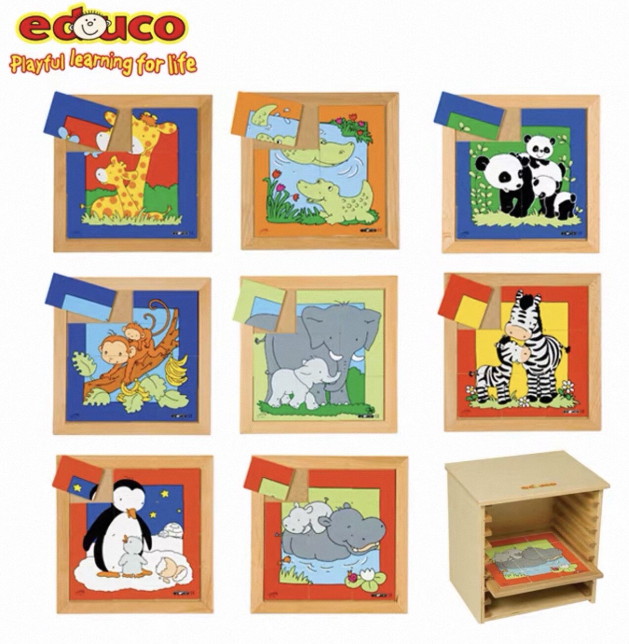 荷兰幼教教具educo 游戏盒儿童早教益智玩具思维分类训练配对教具