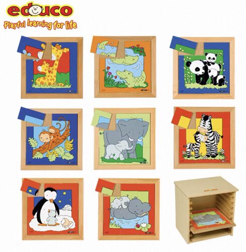 荷兰幼教教具educo 游戏盒儿童早教益智玩具思维分类训练配对教具