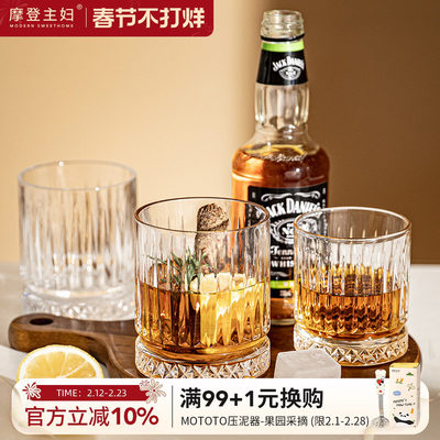 摩登主妇立体竖纹水晶玻璃