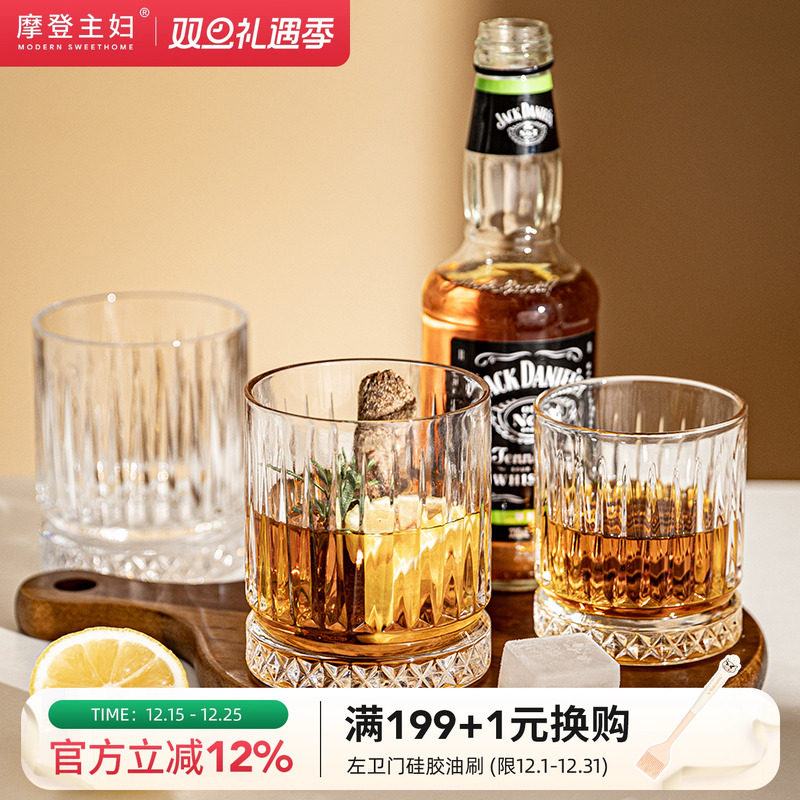 摩登主妇立体竖纹水晶玻璃