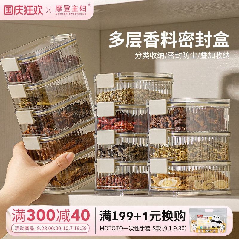 摩登主妇厨房家用香料收纳盒图片