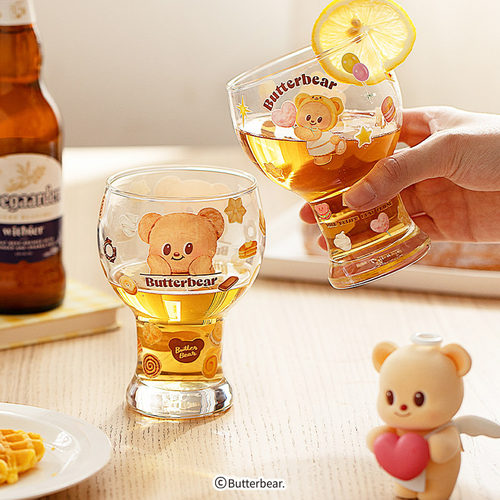 摩登主妇可爱玻璃杯高颜值果汁杯