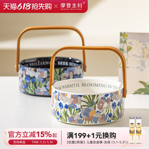 摩登主妇鸢尾花盘子下午茶餐具