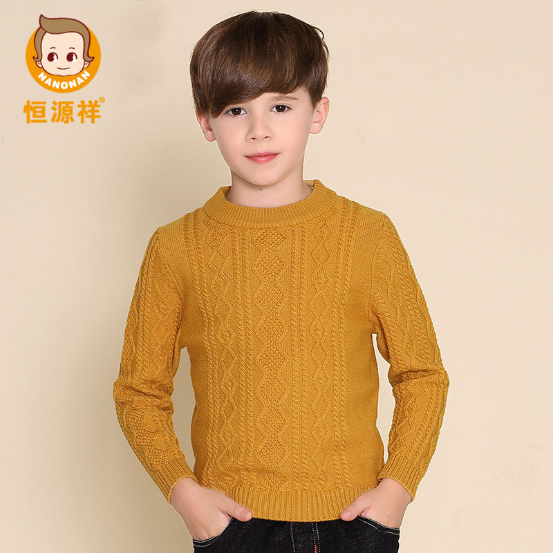 恒源祥加厚男童纯羊毛衫