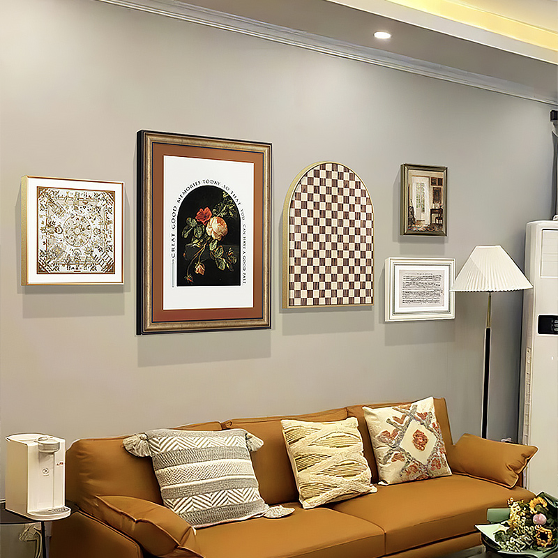 盛迪客厅玫瑰复古艺术花卉五组合