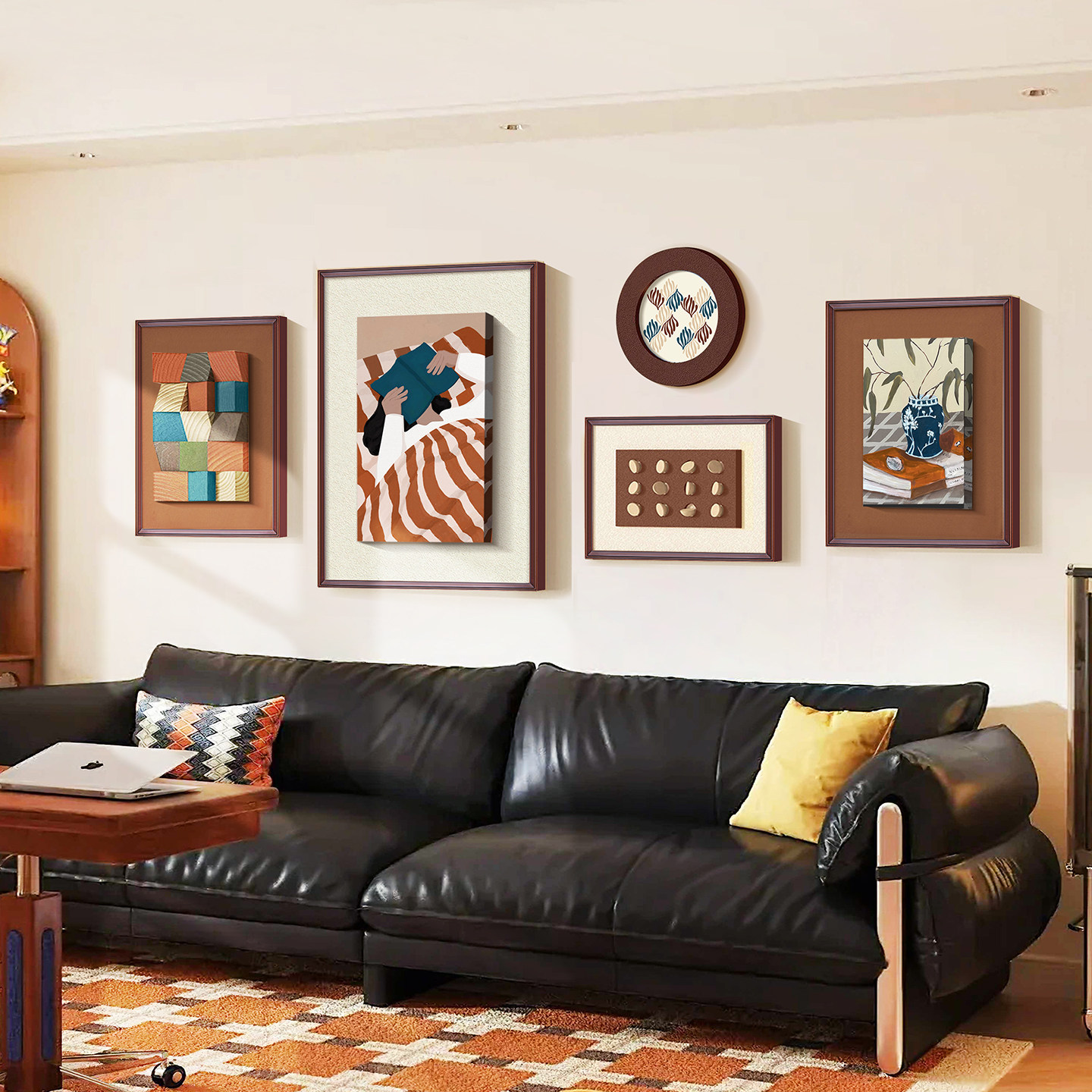 立体实木装饰画客厅沙发背景墙挂