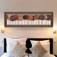 现代美式卧室装饰画主卧床头挂画横幅温馨客厅沙发背景墙壁画欧式