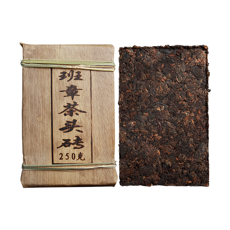 2015年 千日醉 班章普洱茶熟茶 老茶头熟茶 砖茶250克 陈年老茶
