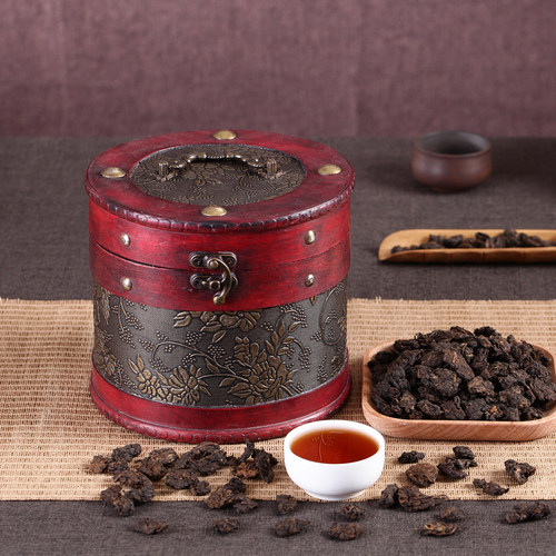 熟茶干净均匀600克桶装普洱茶