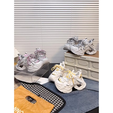 日本offcat7cm真皮厚底网面老爹鞋女2026款小个子增高运动休闲鞋